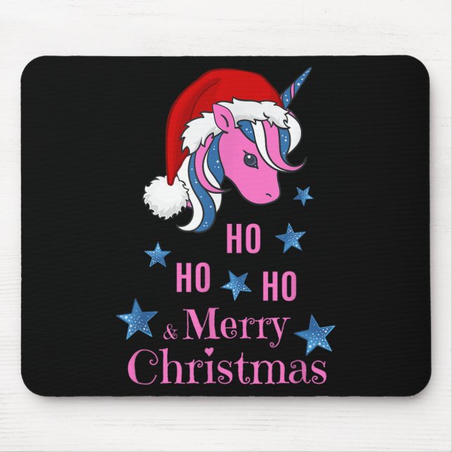 Nk Unicorn Santa Merry Christmas  Musmatta (Framsidan)