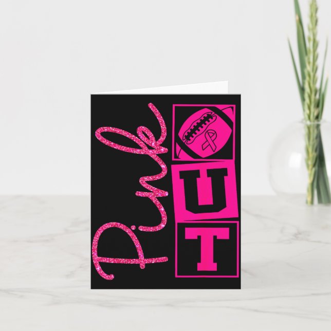 Nk Ut Bröstcancer Medvetenhet Fotboll Srts Män C Kort (Framsida)