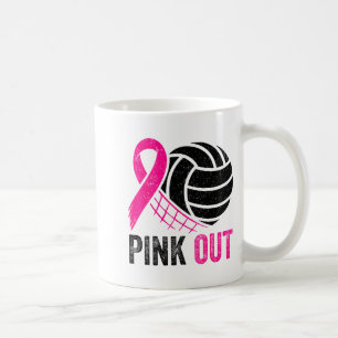 Nk Ut Volleyboll Bröstcancer Medvetenhet Nk Ribba Kaffemugg