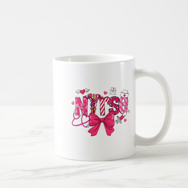 Nk Valentine Nurse Coquette Bow Cuds Favorite  Kaffemugg (Höger)