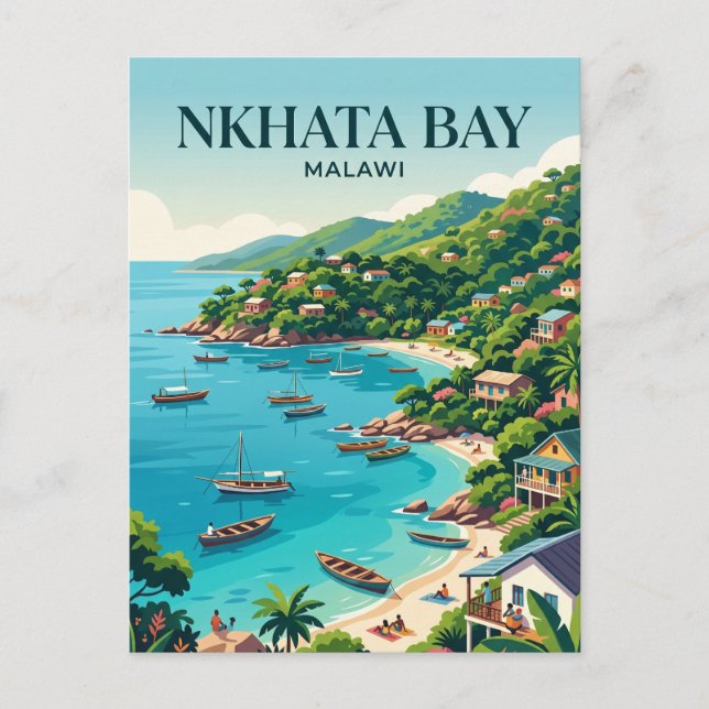 Nkhata Bay Malawi Vykort (Framsida)