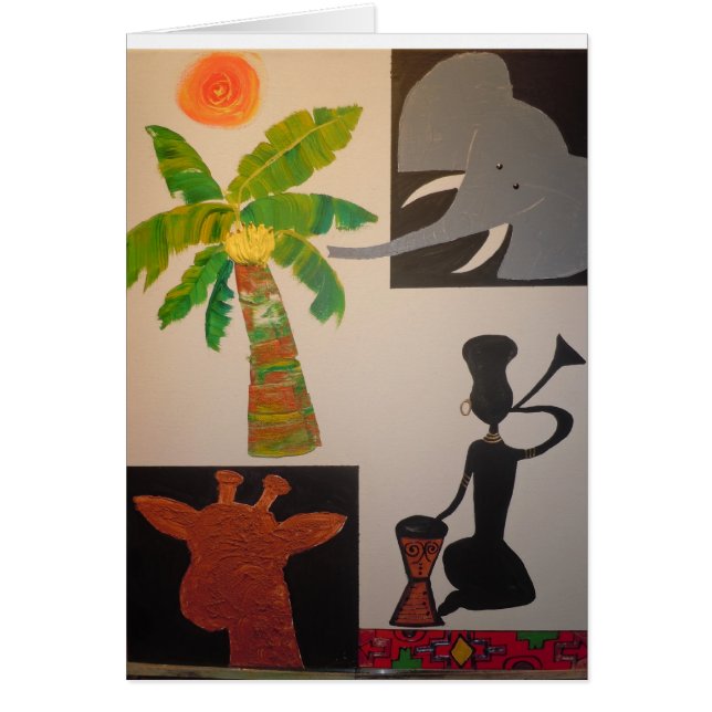 Nkosi sikeleliAfrika - välsigna digafrika Hälsningskort (Framsidan)