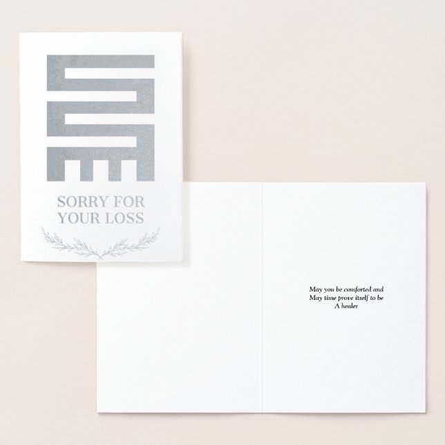 Nkyinkyim Adinkra bereavement Card Folierat Kort (Display)