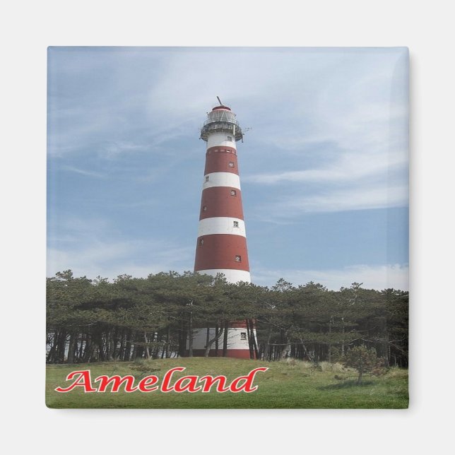 NL004 AMELAND, Frisiska öarna, Nederländerna Magnet (Framsidan)