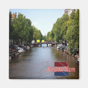 NL - Nederländerna Oland - Amsterdam - Panorama Magnet