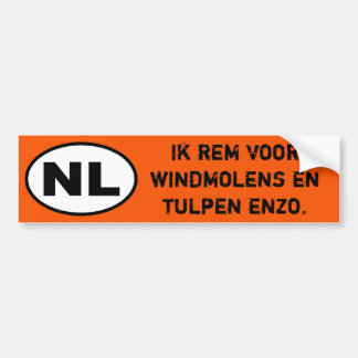 NL Sticker - I Break för vindkraftverk (nederländs Bildekal
