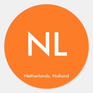 NL Sticker Runt Klistermärke