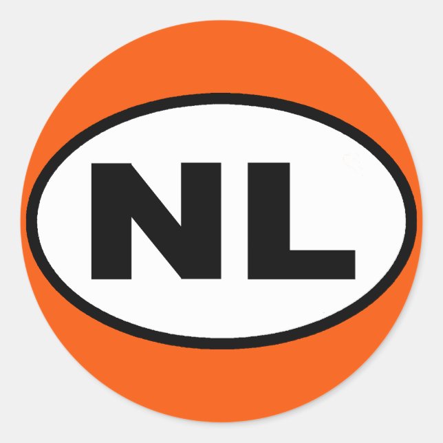 NL Sticker Runt Klistermärke (Framsida)