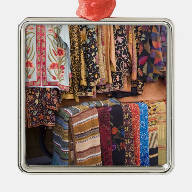 NM, New mexico, Santa Fe, Navajo-kläder Julgransprydnad Metall (Framsidan)