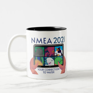 NMEA 2021 Logotyp - transparent fast Två-Tonad Mugg