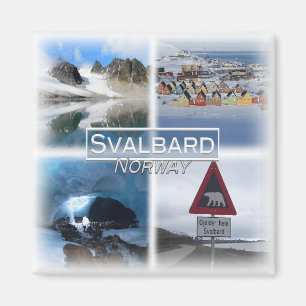 NO0166 Europe, Norge, Svalbard Islands, kylen Magnet