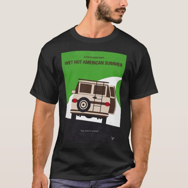 No481 - Blöt Hett American Summer minimal filmstat T Shirt (Framsida)