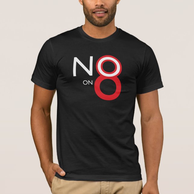 NO8/inte på 8 Tee Shirt (Framsida)