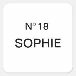 No 18 French Chic 18th Birthday Party Fyrkantigt Klistermärke