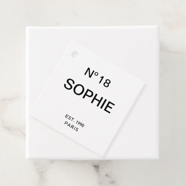 No 18 French Chic 18th Birthday Party Gåvor Etiketter (På plats)