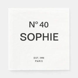 No 40  French Chic 40th Birthday Party Pappersservett