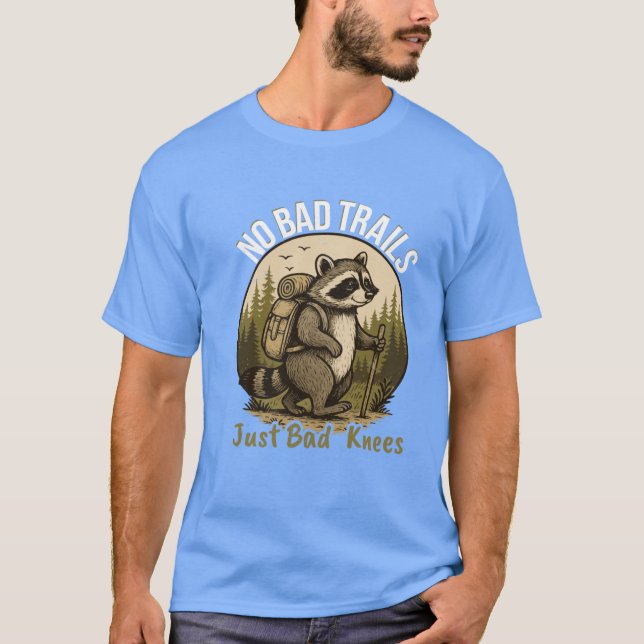 No Badrails Just Bad Knees Funny Hikingee for Outr T Shirt (Framsida)