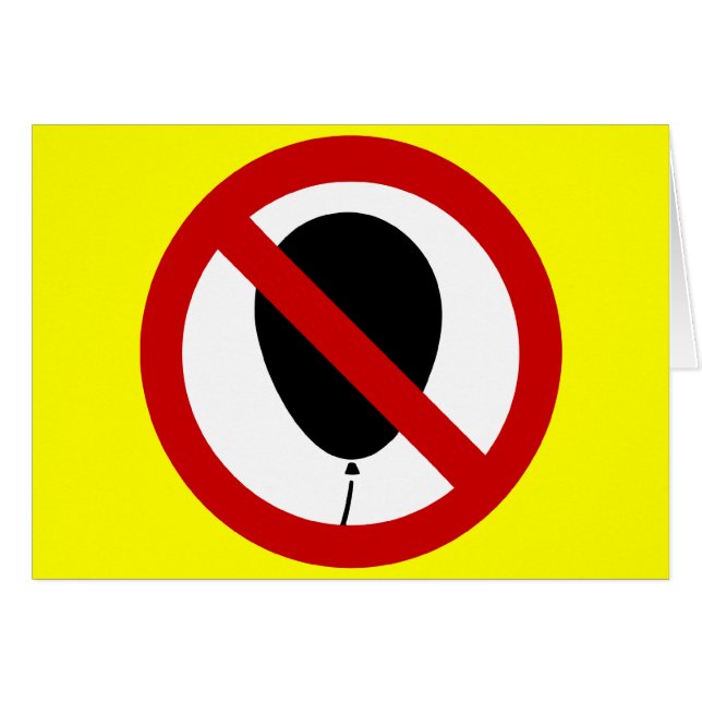 NO Balloon ⚠ Thai-⚠ Hälsningskort (Framsidan Horizontal)