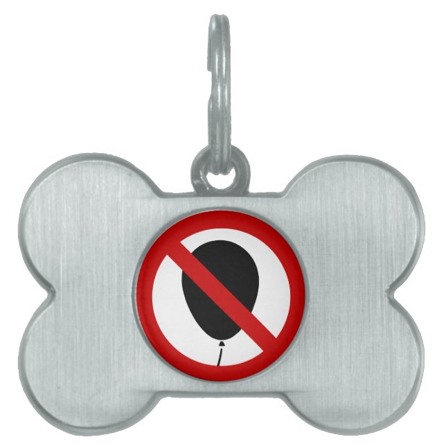NO Balloon ⚠ Thai-⚠ Namnbricka Husdjur (Framsidan)