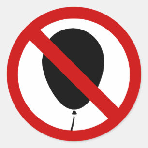 NO Balloon ⚠ Thai-⚠ Runt Klistermärke
