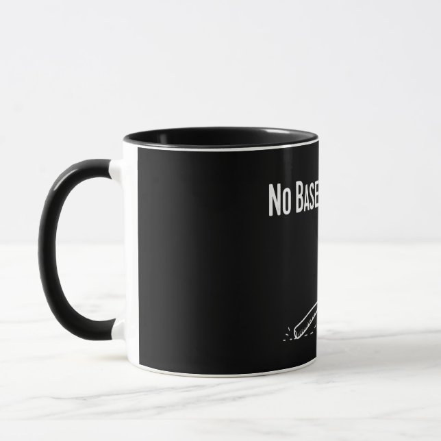 No Baseball Today Sad Stick Figure Baseball lovers Mugg (Vänster)