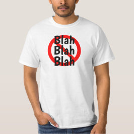 NO Blah Blah Skriv in Red, White and Black T Shirt