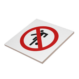 NO Boll Games ⚠ Thai Park Sign ⚠ Kakelplatta