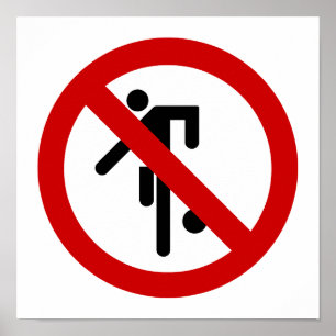 NO Boll Games ⚠ Thai Park Sign ⚠ Poster