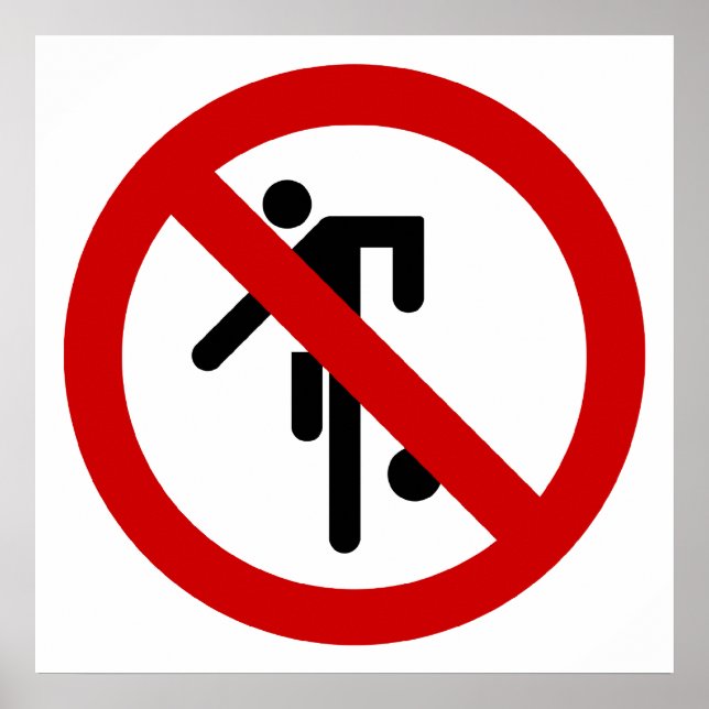 NO Boll Games ⚠ Thai Park Sign ⚠ Poster (Framsidan)