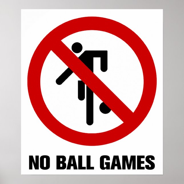 NO Boll Games ⚠ Thai Park Sign ⚠ Poster (Framsidan)