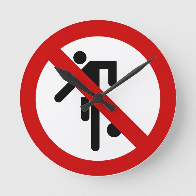 NO Boll Games ⚠ Thai Park Sign ⚠ Rund Klocka (Framsida)