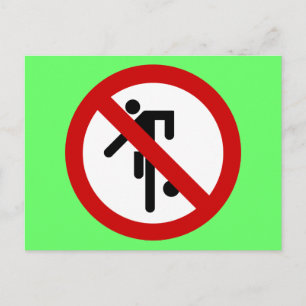 NO Boll Games ⚠ Thai Park Sign ⚠ Vykort
