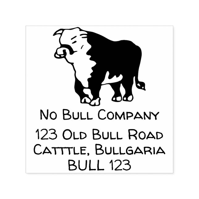No Bull Självfärgande Stämpel (Design)