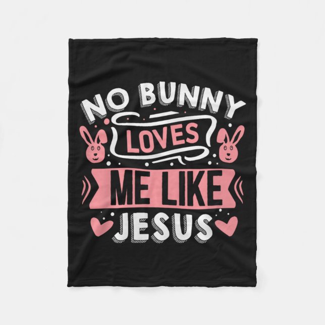 No Bunny Loves Me Like Jesus Premium Tri-blend  Fleecefilt (Framsidan)