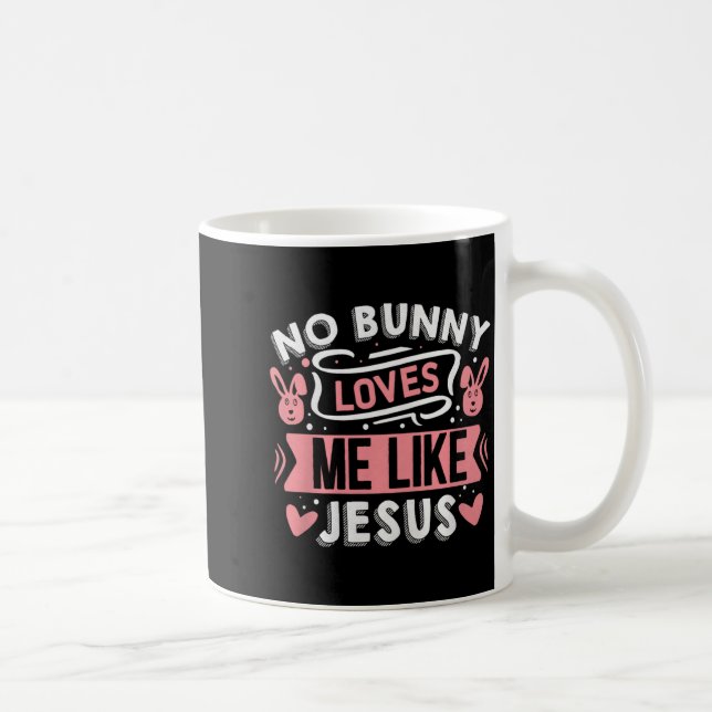 No Bunny Loves Me Like Jesus Premium Tri-blend  Kaffemugg (Höger)