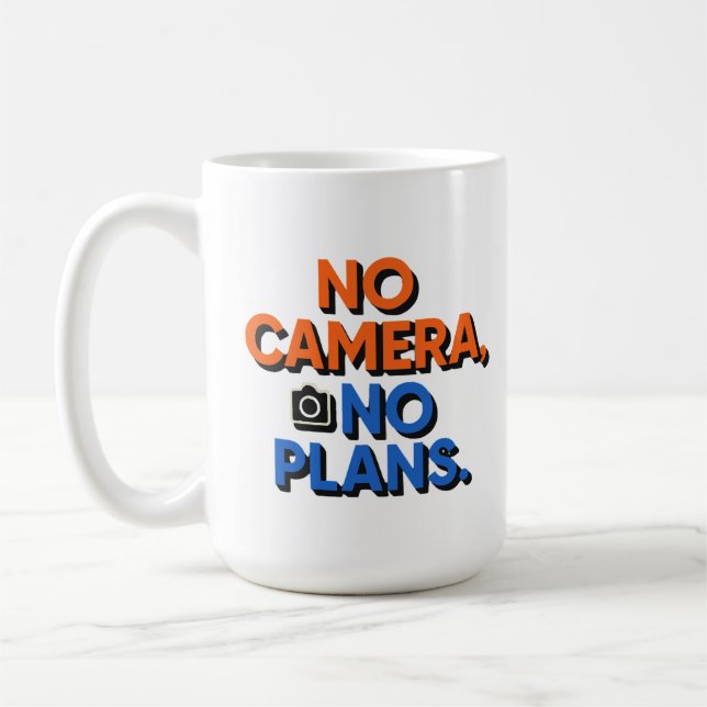 No Camera No Plans Creative Lifestyle Gift  Kaffemugg (Vänster)