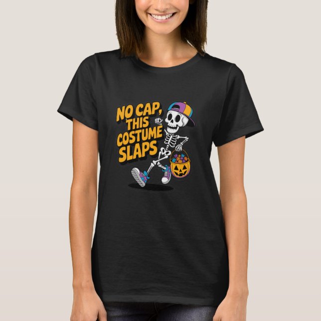 No Cap, This Costume slaps, Funny gen Z Alpha Hall T Shirt (Framsida)