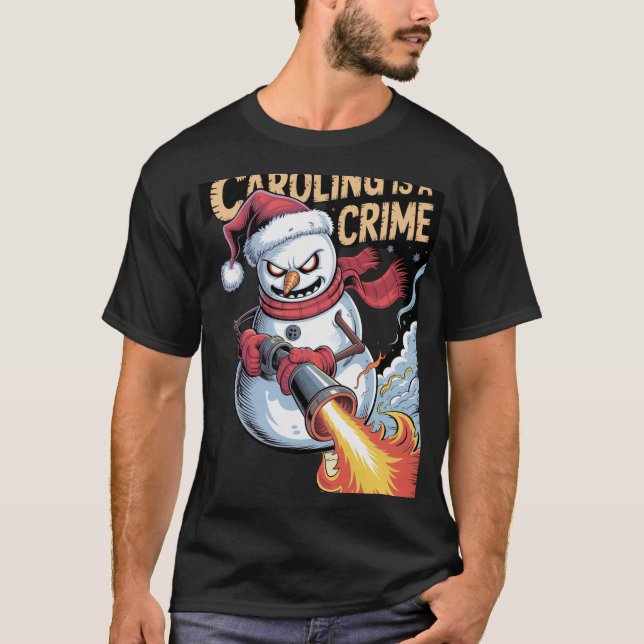  No Caroling Zone T Shirt (Framsida)