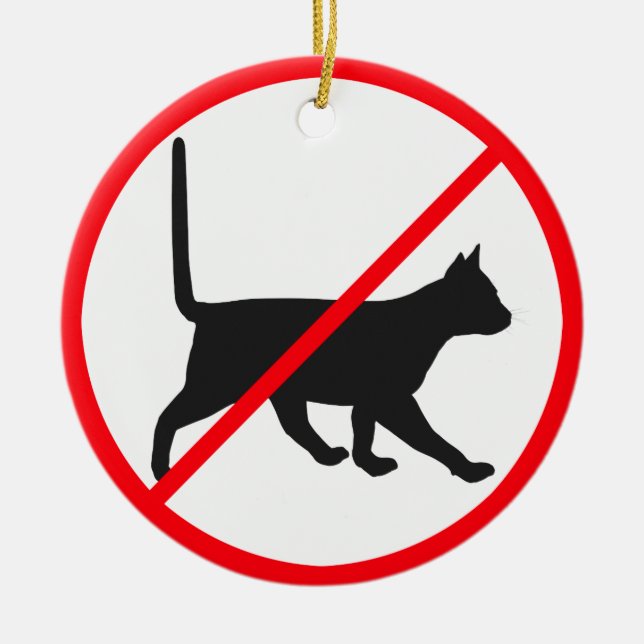NO Cats Julgransprydnad Keramik (Framsidan)