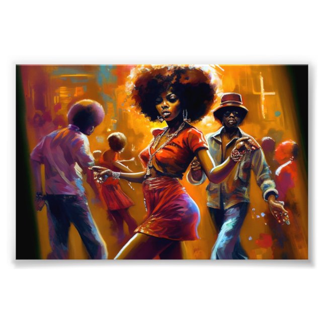 No Chance, Black Art, African American Fototryck (Framsidan)