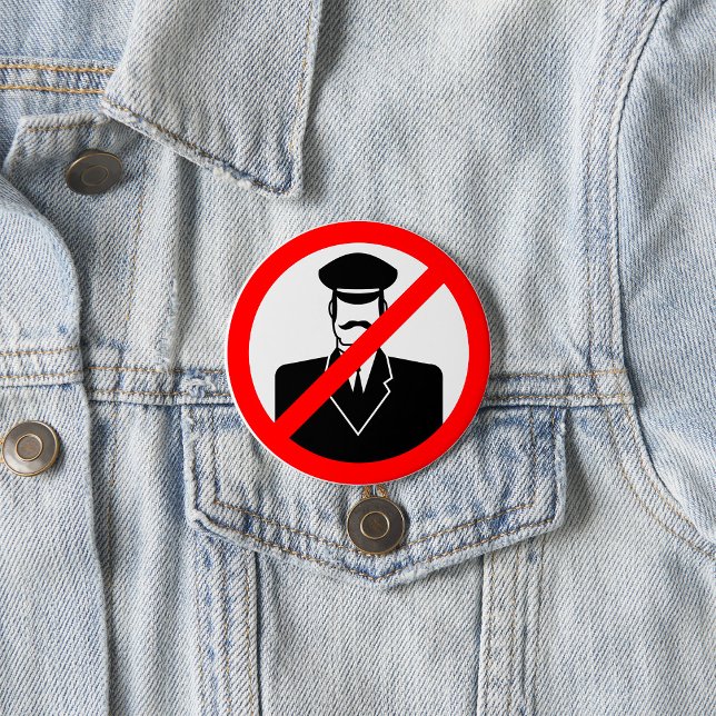 No Chauffeur Allowed Symbol Funny Warning Knapp (Skapare uppladdad)