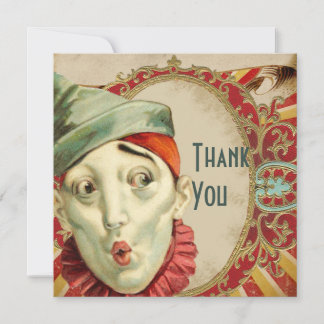 No Clowning Birthday Thank You Tack Kort