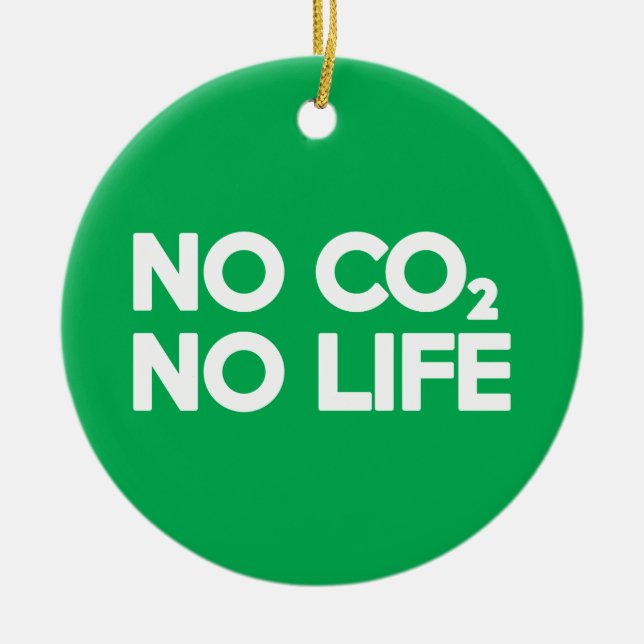 NO CO2 NO LIFE JULGRANSPRYDNAD KERAMIK (Framsidan)