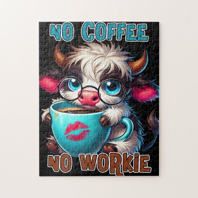 No Coffee No Workie  Pussel (Vertikal)