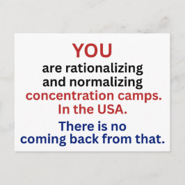 No Concentration Camps ICE Out Vykort
