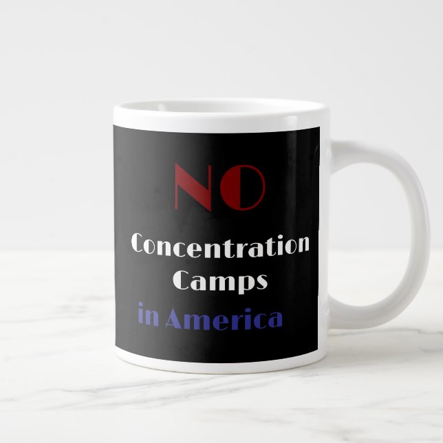 No concentration camps in America Jumbo Mugg (Höger)