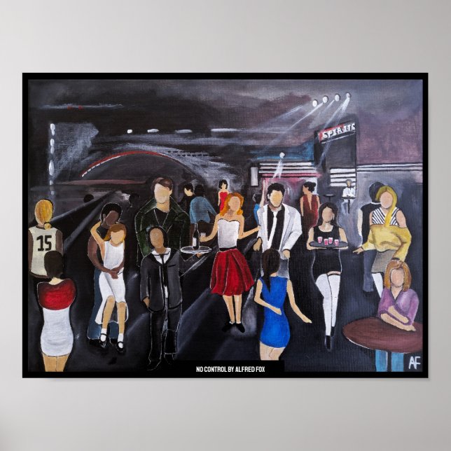 No Control Painting by Alfred Fox Poster (Framsidan)