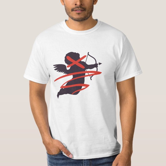 No Cupid Anti Valentine´s day Shirt T (Framsida)