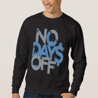 No Days Off Clothes & Gear Blue & Gray Print Motiv Lång Ärmad Tröja