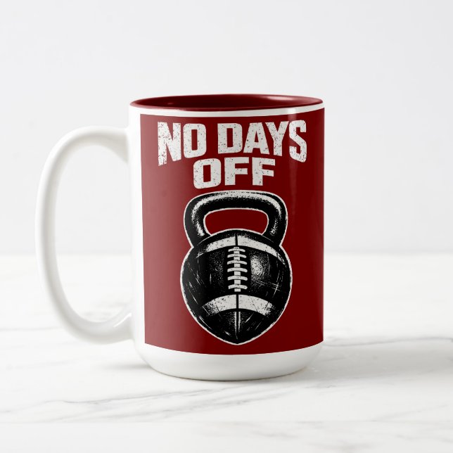 No Days Off Football Två-Tonad Mugg (Vänster)
